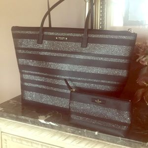 Kate Spade bag and matching mini makeup bag